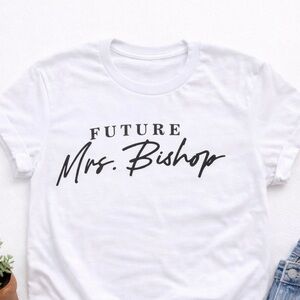 White Graphic Tee with Black Text